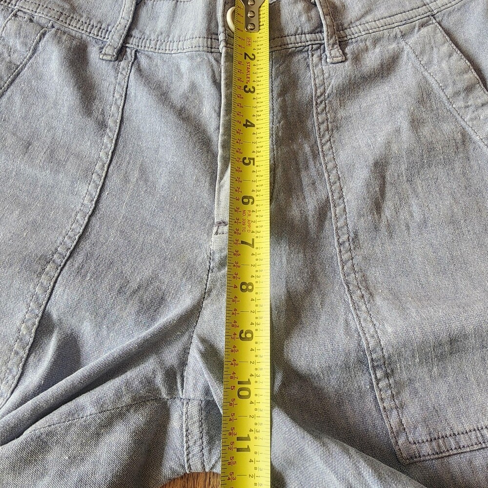 James Perse Pants Womens 25 Gray Linen Chambray Chino Utility Pockets Casual - Picture 9 of 11